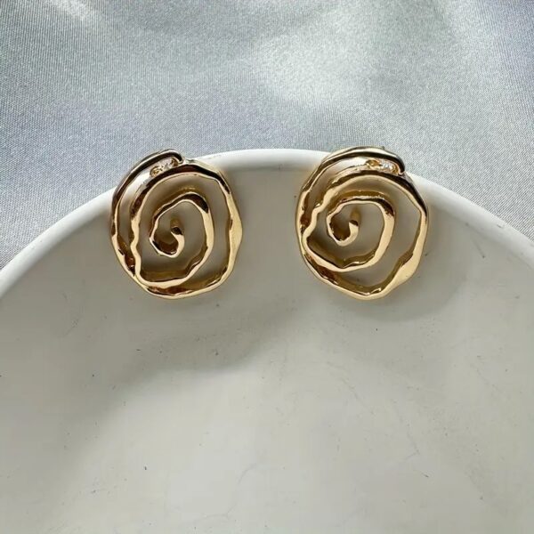 Golden Swirl Studs